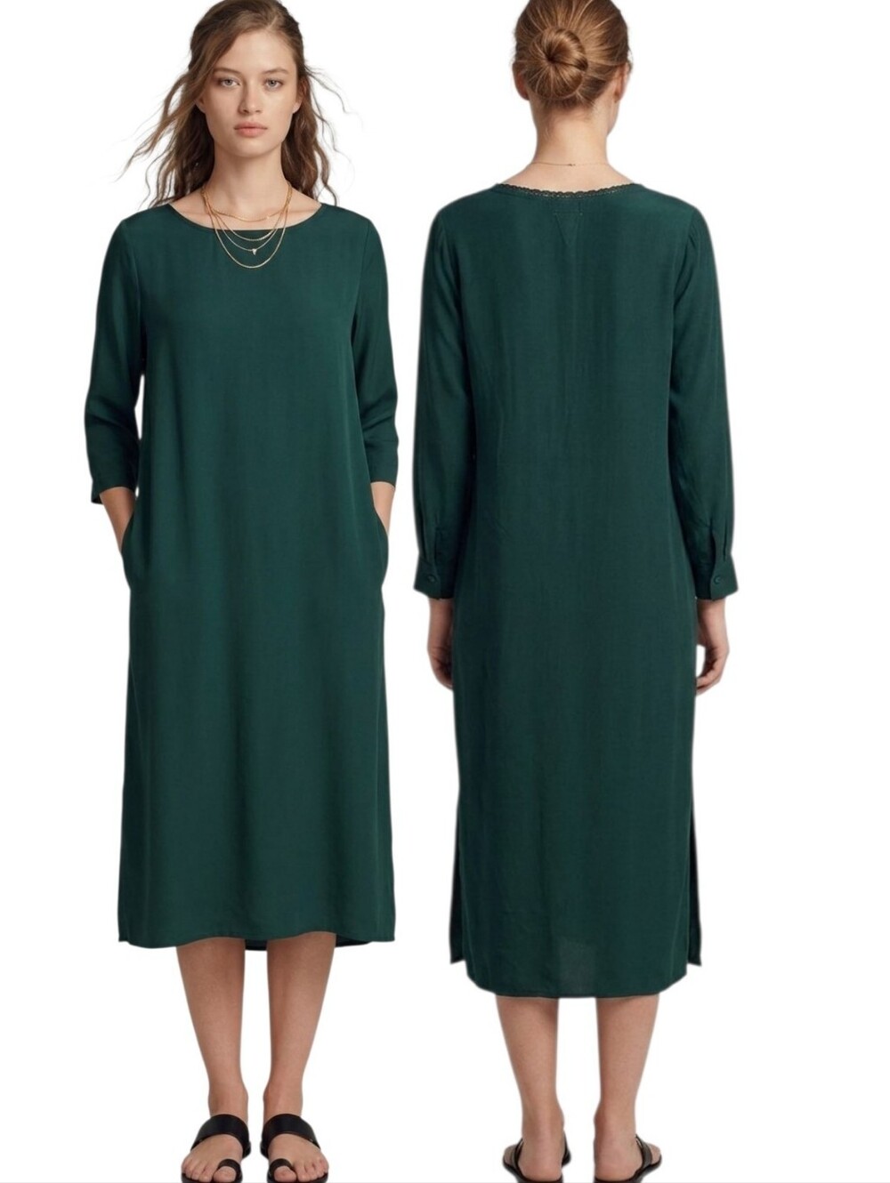 ANTHROPOLOGIE x HOLDING HORSES Crepe Shift Dress - Size S